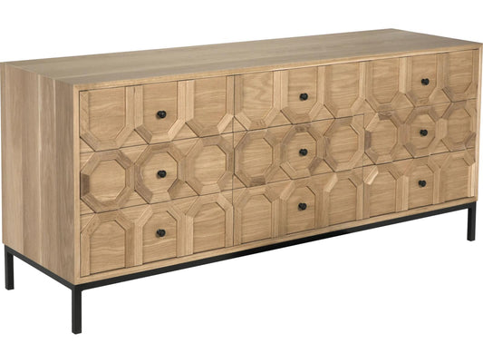 Hadley 74 Inch Oak Wood Natural Sideboard