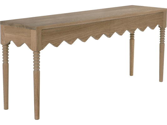 Lulu Rectangle Wood Console Table in Natural Oak