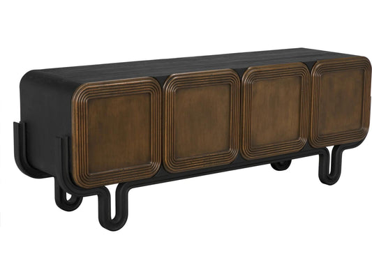 Solomon Reclaimed Douglas Fir Credenza in Grey Wash Wax
