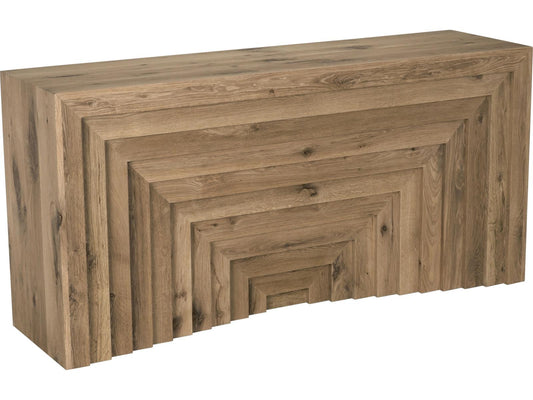 Pandora Rectangle Console Table in Chai Rustic Oak