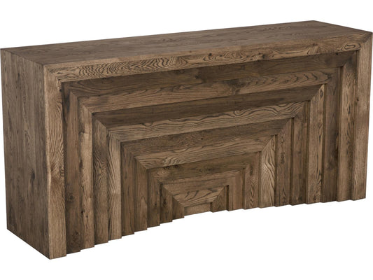 Pandora Console Table Rustic Oak Wood in Whiskey