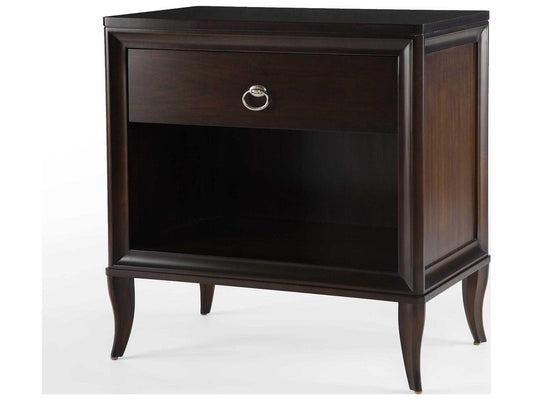 Tribeca Single Drawer Nightstand in Brown Maple Wood