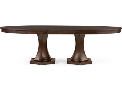 Tribeca Rectangle 80-Inch Double Pedestal Dining Table Tribeca Finish