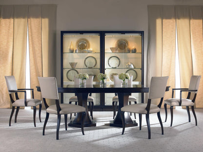 Tribeca Rectangle 80-Inch Double Pedestal Dining Table Tribeca Finish