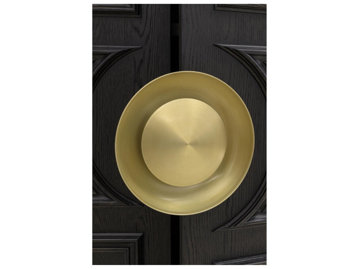 Cadence Mocha Wood Wardrobe with Antique Brass Hardware