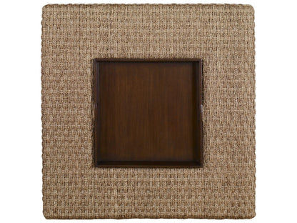 Curate Havana Square Cocktail Table in Natural Abaca and Mahogany