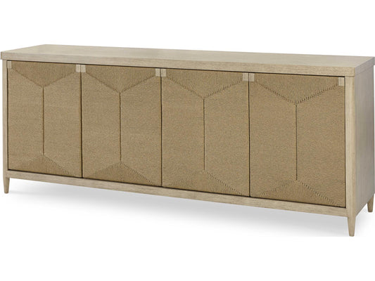 Curate Palmetto Four Door Credenza in Grey Wash Wood