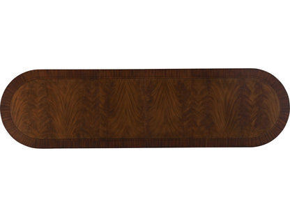 Monarch Barrington Oval Dining Table in Distressed Black and Gold with Mahogany Top
