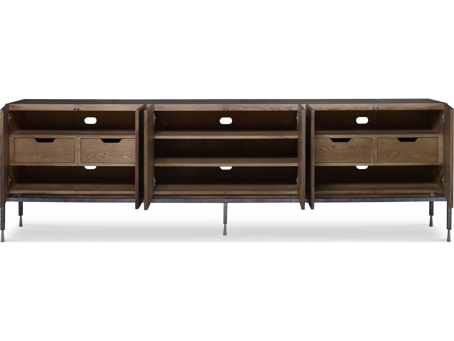 Grand Tour Gaston 110 Inch Paldao Veneer Credenza with Iron Base