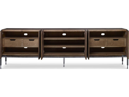 Grand Tour Gaston 110 Inch Paldao Veneer Credenza with Iron Base