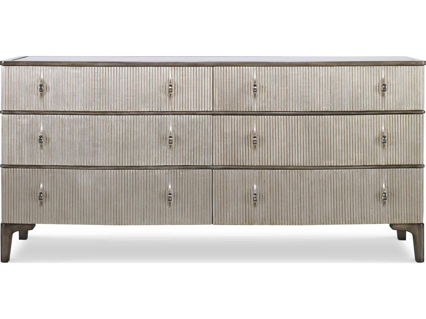 Grand Tour Edison 6-Drawer Dresser with Eglomise Mirror Top