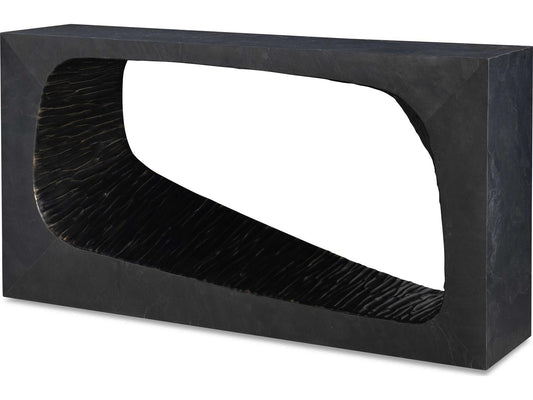 Grand Tour Rectangle Console Table Slate and Bronze