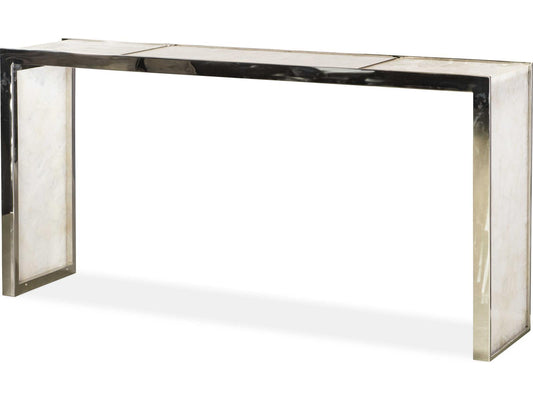 Samantha Glassy Quartz Rectangular Console Table