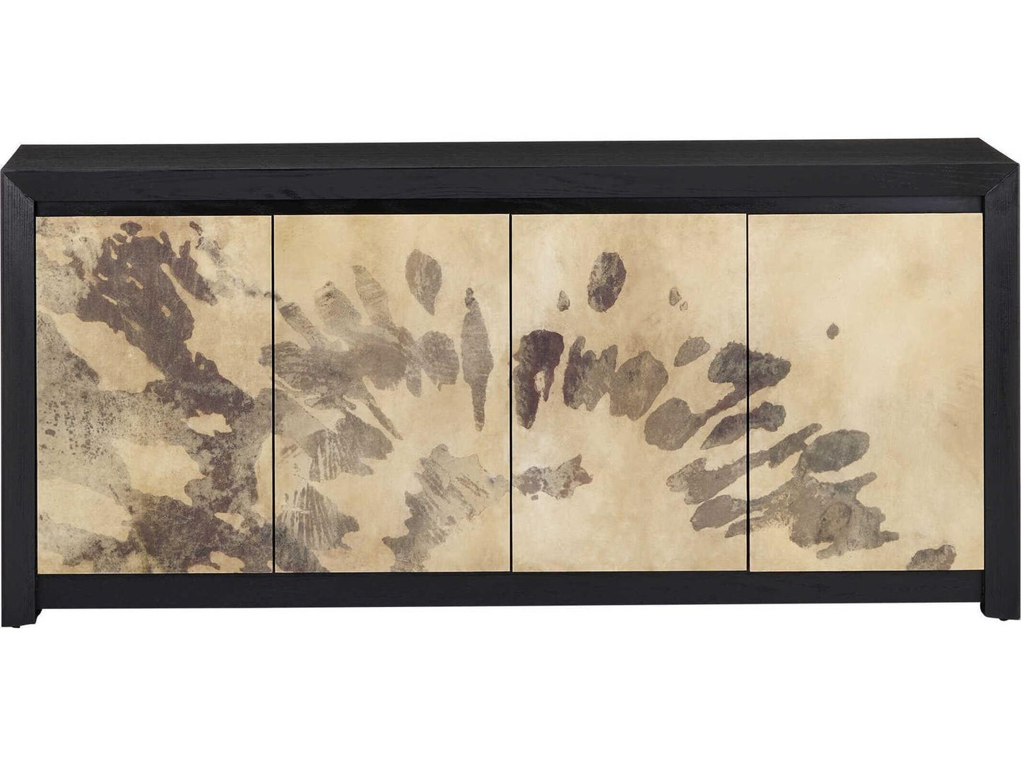 Vistas 80" Natural Vellum Caviar Black Sideboard