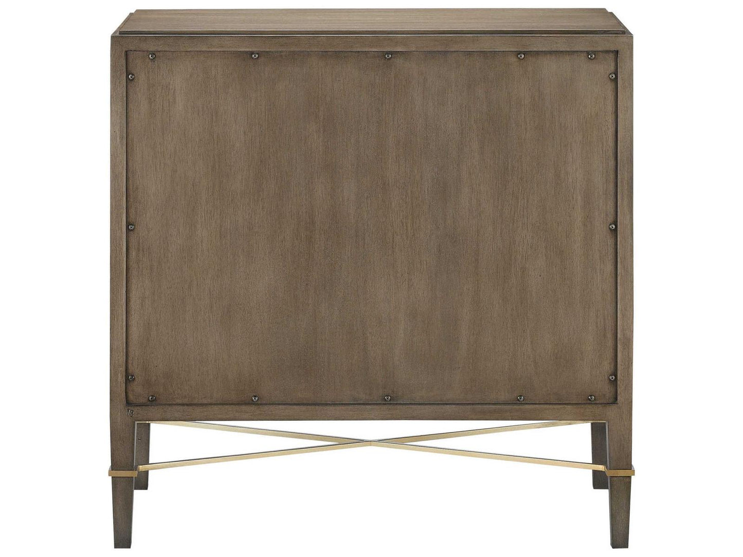 Vistas 3-Drawers Brown Mahogany Wood Chest Nightstand