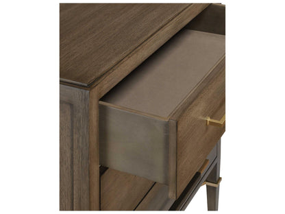 Currey and Company Verona Chanterelle 3-Drawer Chest in Mahogany and Champagne