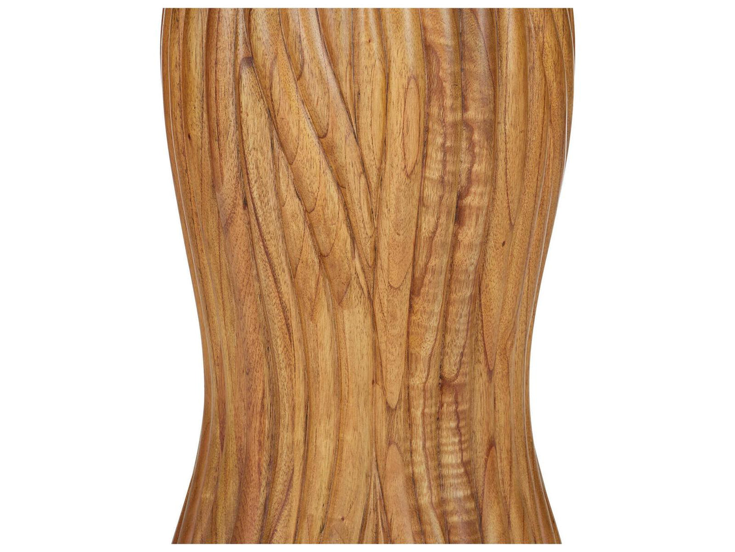 Currey and Company Tassel Round Entry Table in Morel Brown Wood and Marble