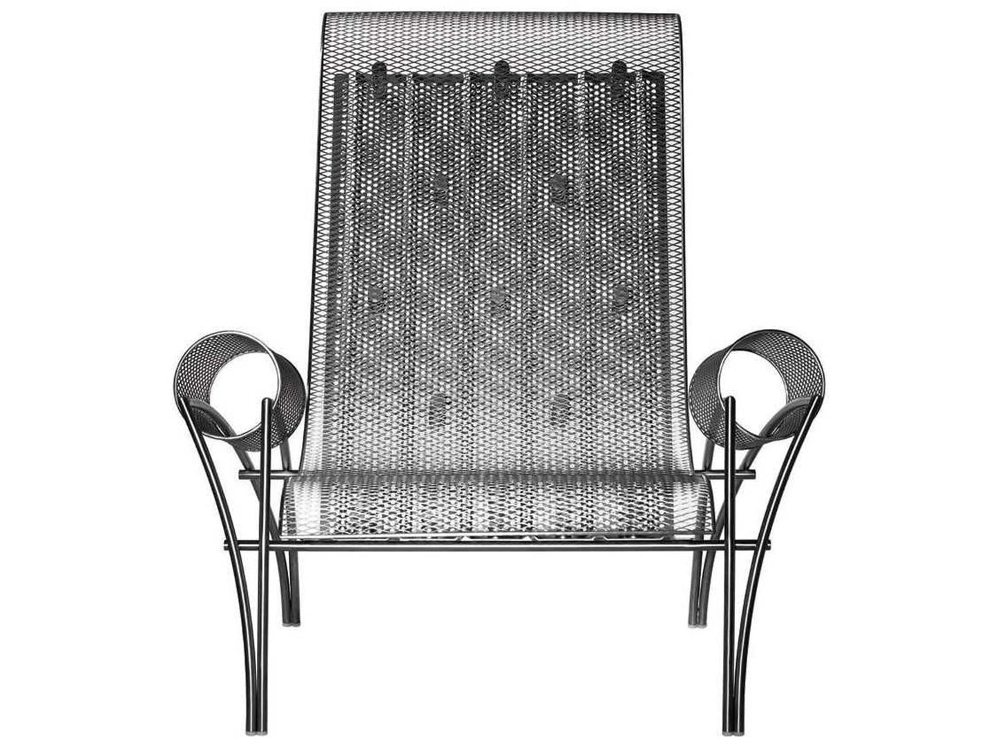 Suki Accent Chair by Toyo Ito in Black Satin Stainless Steel