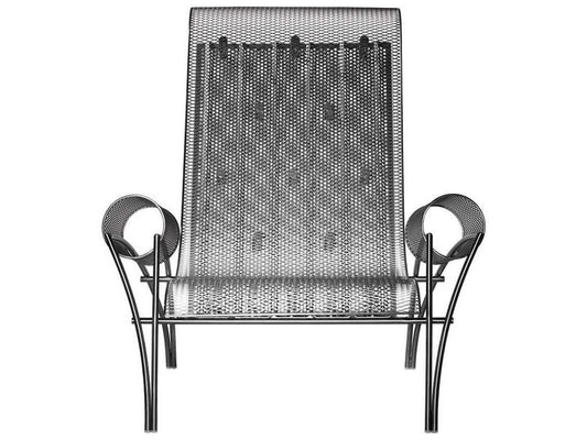 Suki Accent Chair by Toyo Ito in Black Satin Stainless Steel