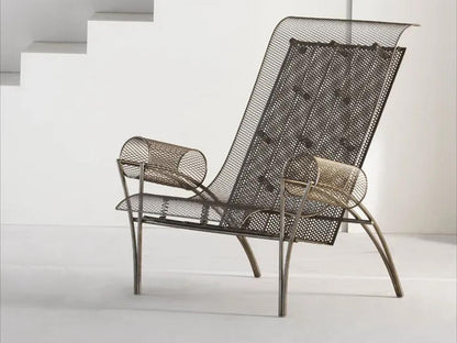 Suki Armchair by Toyo Ito Stainless Steel Accent Chair