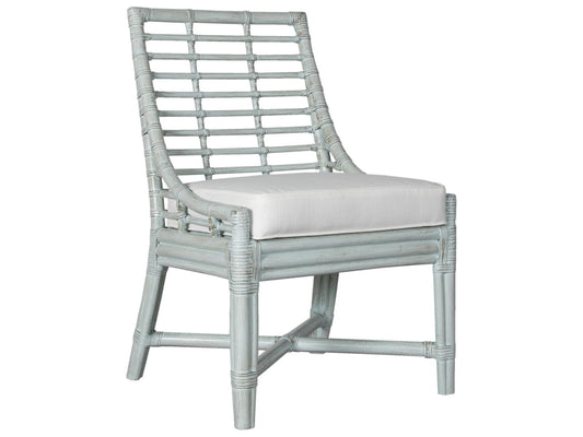 Luna Rattan Upholstered Dining Side Chair