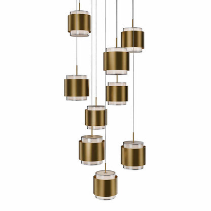 Banded LED Multi-Light Pendant