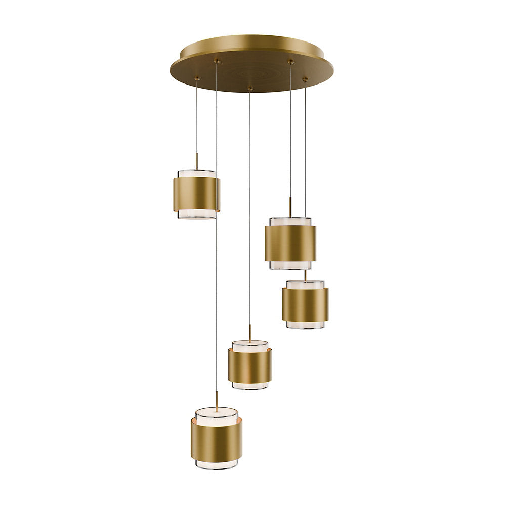 Banded LED Multi-Light Pendant