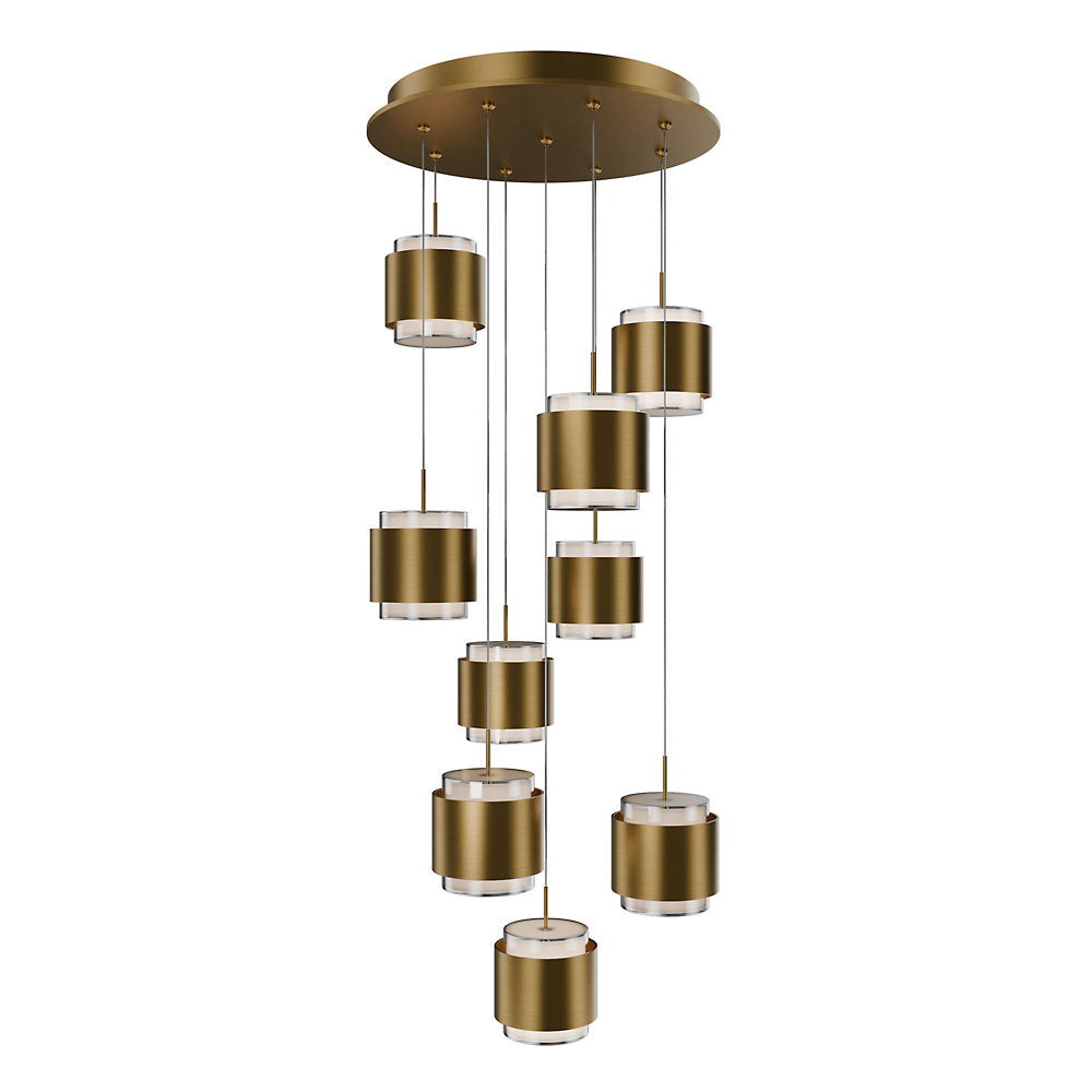 Banded LED Multi-Light Pendant