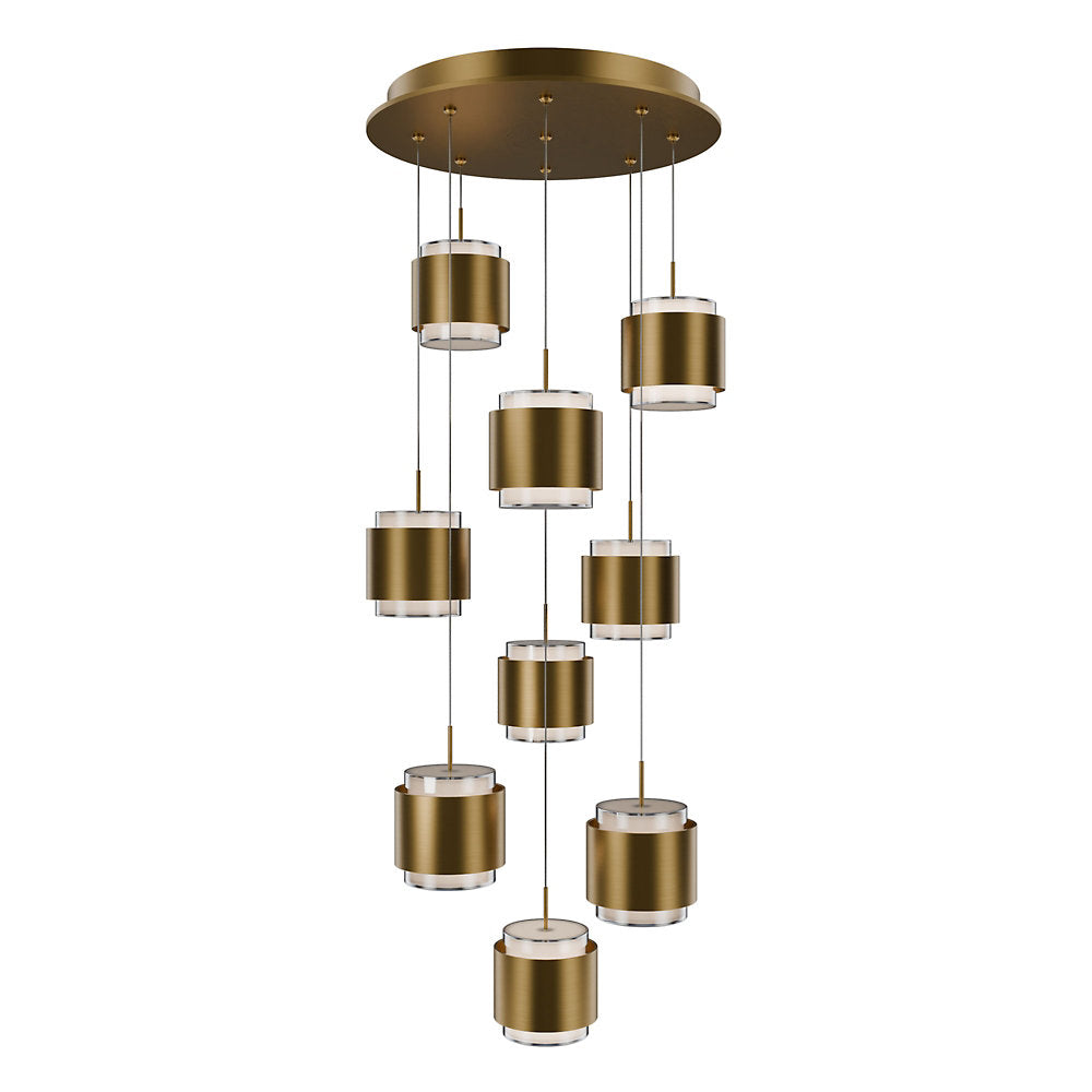Banded LED Multi-Light Pendant