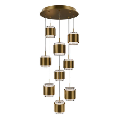 Banded LED Multi-Light Pendant