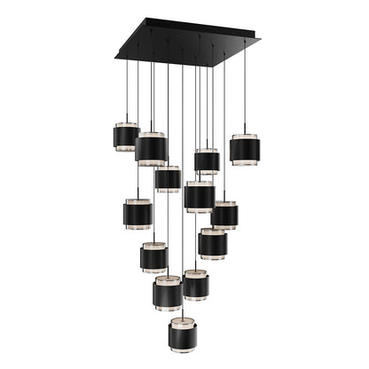 Banded LED Square Multi-Light Pendant