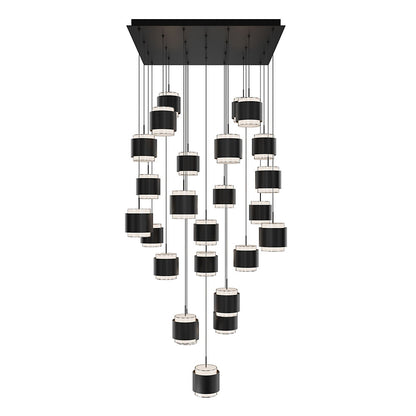 Banded LED Square Multi-Light Pendant