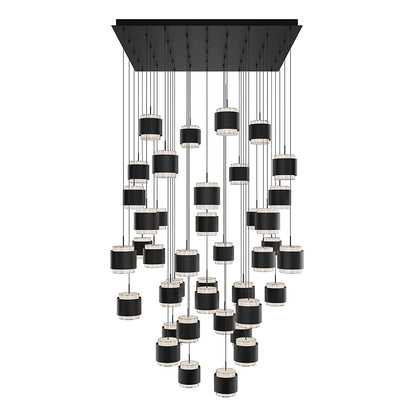 Banded LED Square Multi-Light Pendant