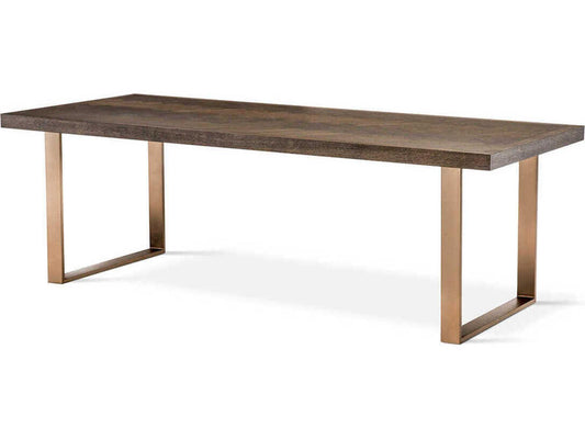 Melchior Brown Oak Veneer Cm Dining Table