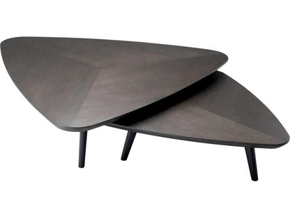Lauren S/2 Mocha Straight Oak Ven Coffee Table