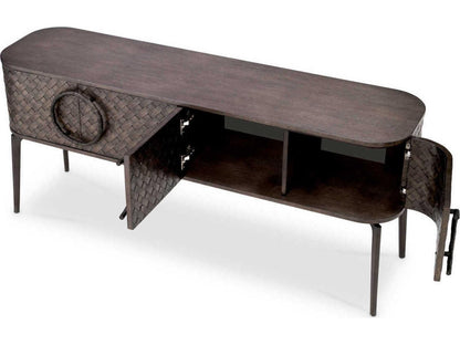 Nilsson Mid-Century Modern Oak Veneer Bronze Dresser