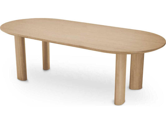 Mogador S Natural Oak Veneer Oval Dining Table