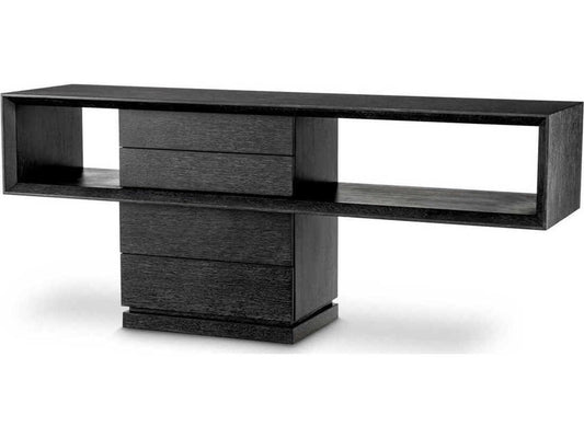 Mantua Charcoal Grey Oak Veneer Console Table
