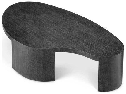 Ancona Organic Shape Coffee Table in Charcoal Grey Oak Veneer