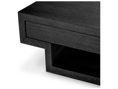 Rialto Rectangle Coffee Table in Charcoal Grey Oak Veneer