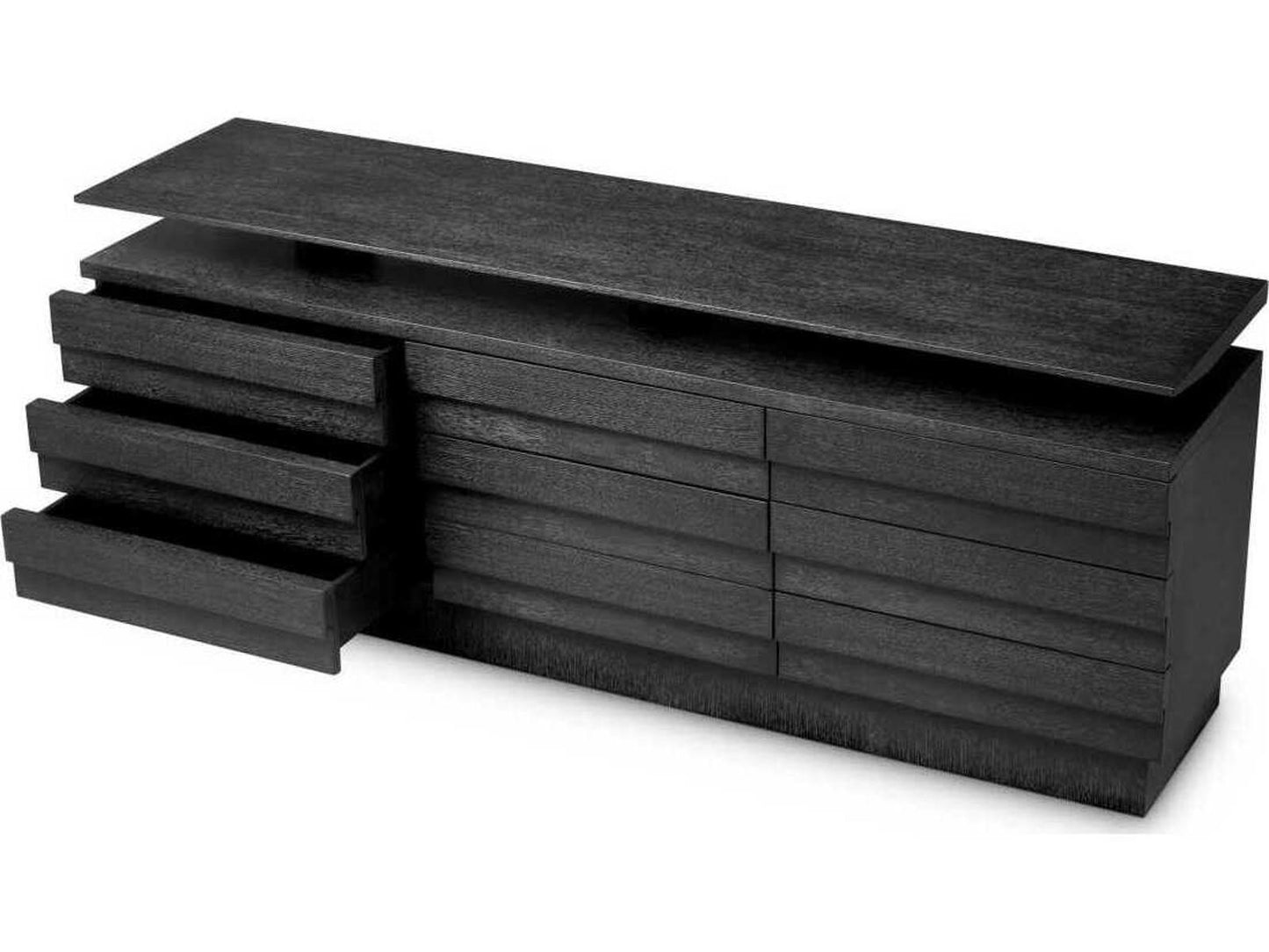 Quintino Dresser Charcoal Grey Oak Veneer