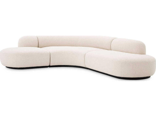 Bjorn Boucle Cream Upholstered Modular Sectional Sofa