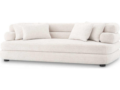 Malaga 3-Seat Polyester Blend Sofa in Lyssa Off-White