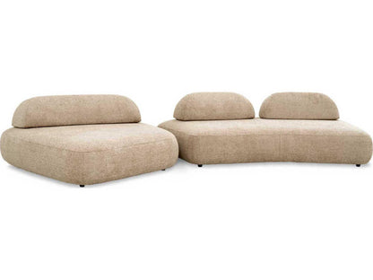 Residenza Lyssa Sand Black Feet Beige Upholstered Modular