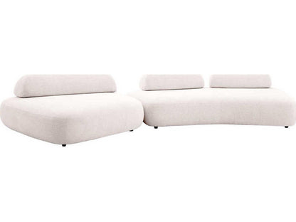 Residenza 2-Piece Modular Lyssa Off-White Upholstered Sectional