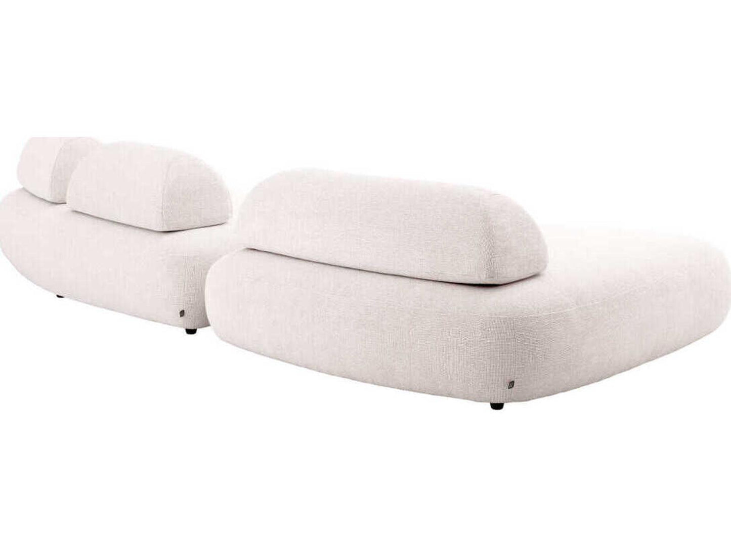 Residenza 2-Piece Modular Lyssa Off-White Upholstered Sectional