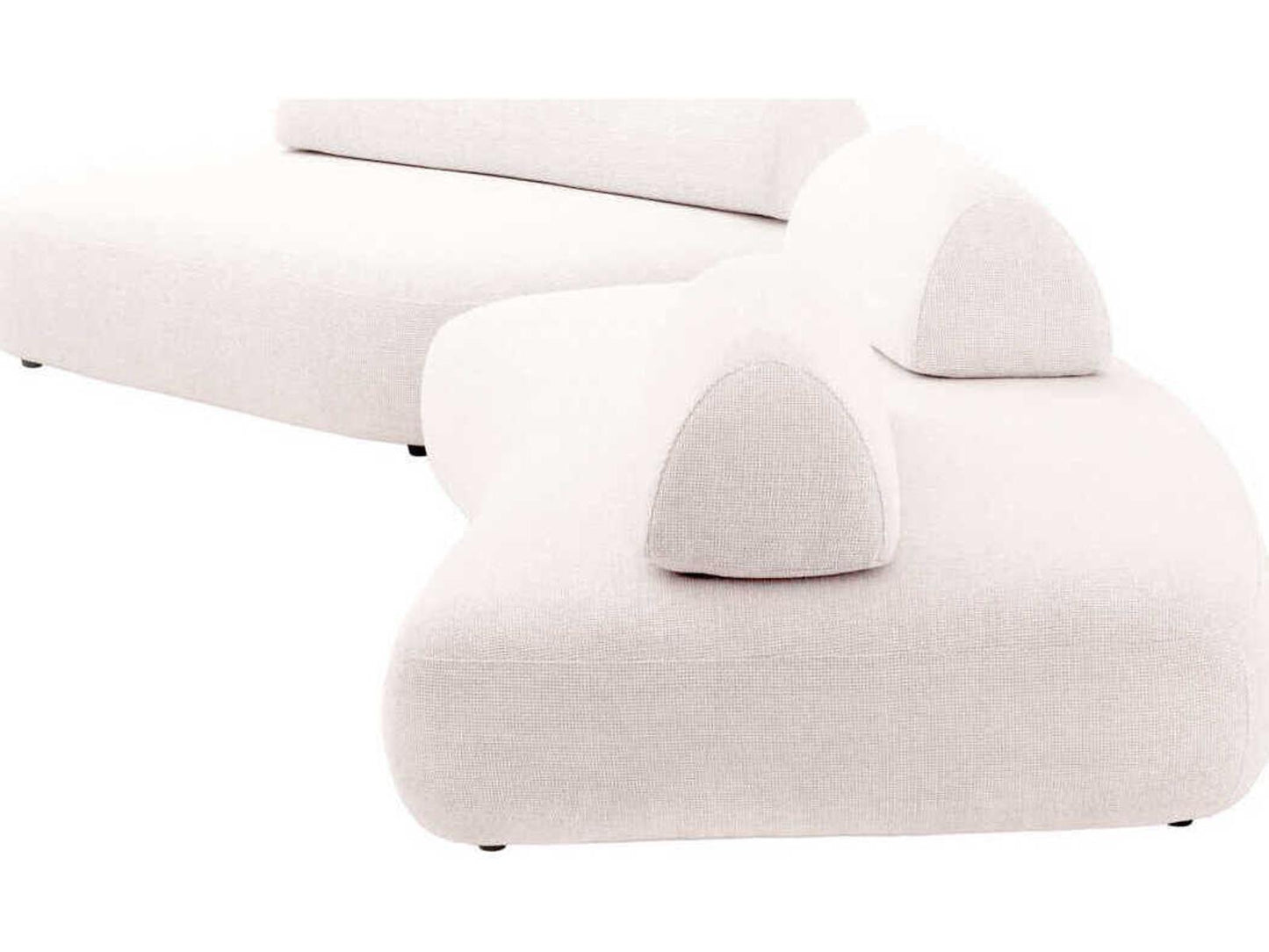Residenza 2-Piece Modular Lyssa Off-White Upholstered Sectional