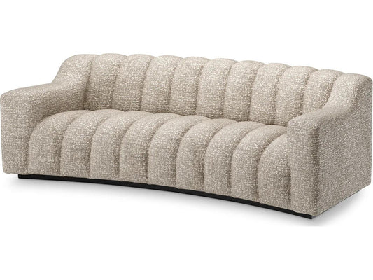 Kelly S 3-Seat Fabric Sofa in Montclair Silver