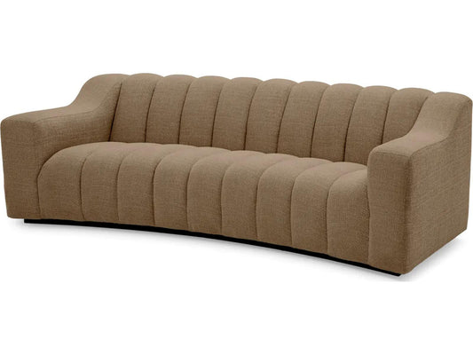 Kelly S 3-Seat Sofa in Stratfort Brown Fabric