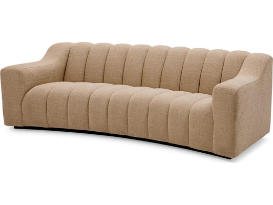 Kelly S 3-Seat Sofa in Stratfort Sand with Black Base